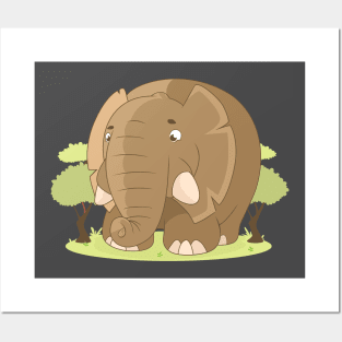 Brown elephant Posters and Art